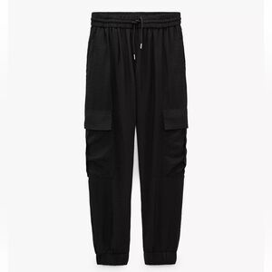Zara Black Cargo Joggers